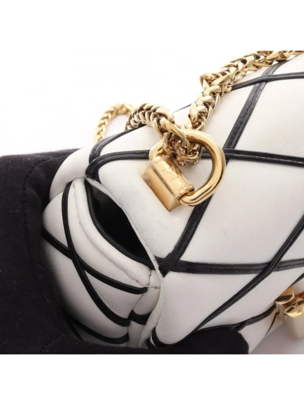 Louis Vuitton Shoulder Bag Pico Maltage Blanc Leather